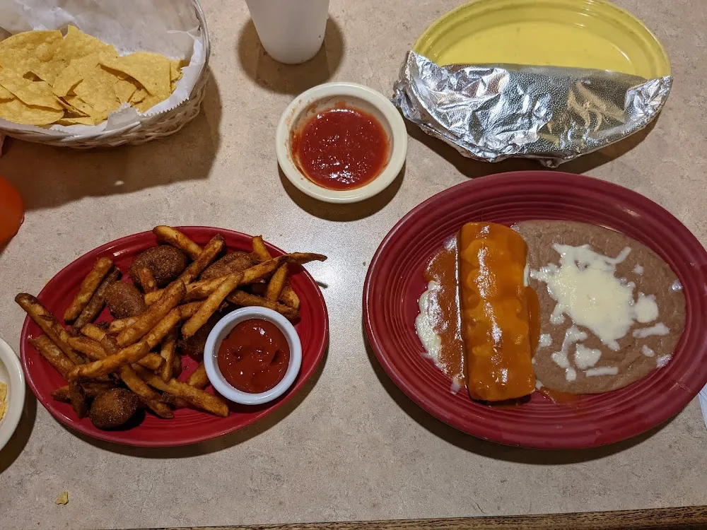 Speedy Gonzales Enchilada and Taco and Kids Meal Corn Dog Nuggets and Fries
